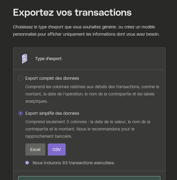 Qonto export